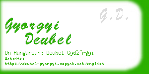 gyorgyi deubel business card